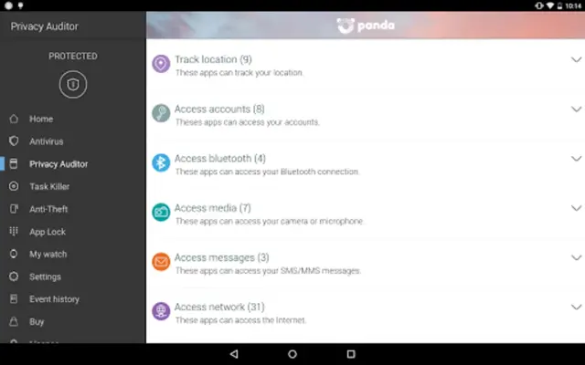 Panda Mobile Security android App screenshot 2
